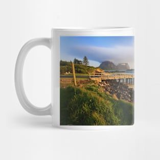 A long wharf or pier over a body of water on Lord Howe Island Mug